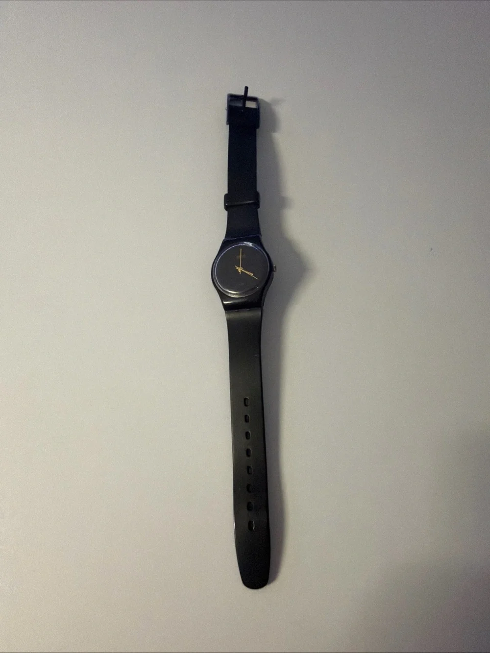 Vintage 1984 Swatch High Tech Mens Black Swiss (Most Likely Needs Battery)